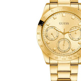 Guess Eclipse Gold Dial Gold Steel Strap Watch for Women - GW0314L2 Buy Now By Guess