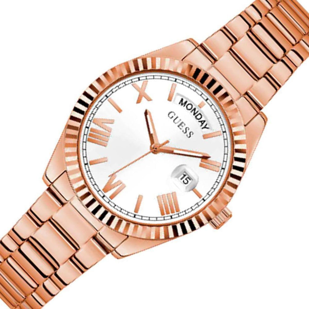 Guess Luna White Dial Rose Gold Steel Strap Watch for Women - GW0308L3 Buy Now By Guess