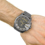 Diesel Mega Chief Chronograph Grey Dial Grey Steel Strap Watch For Men - DZ4466 Buy Now By Diesel