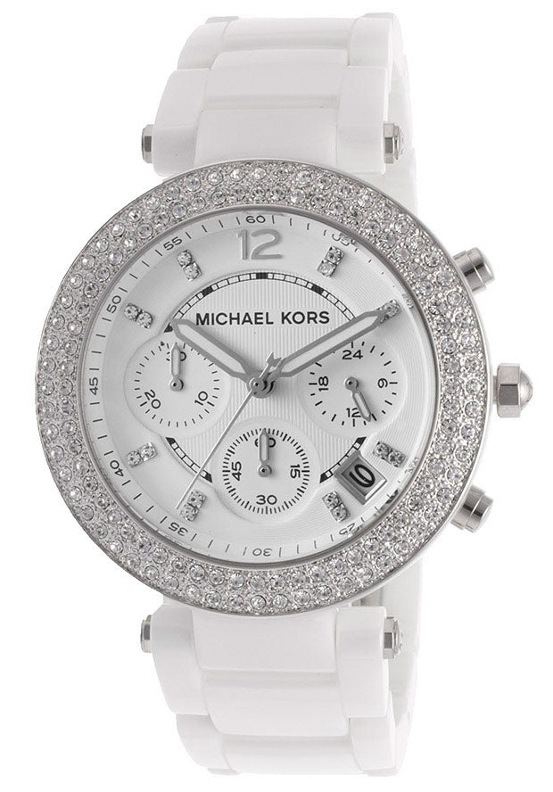 Michael Kors Parker White Dial White Ceramic Strap Watch for Women - MK5654 Buy Now By Michael Kors