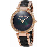 Michael Kors Parker Mother of Pearl Black Dial Two Tone Steel Strap Watch for Women - MK6414 Buy Now By Michael Kors
