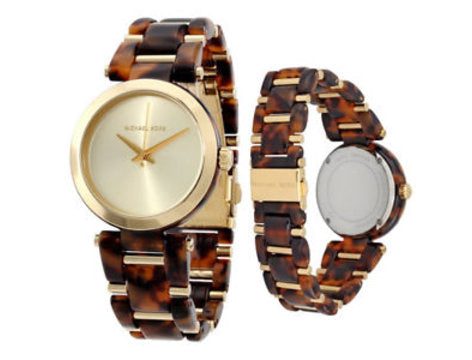 Michael Kors Delray Gold Dial Two Tone Steel Strap Watch for Women - MK4314 Buy Now By Michael Kors
