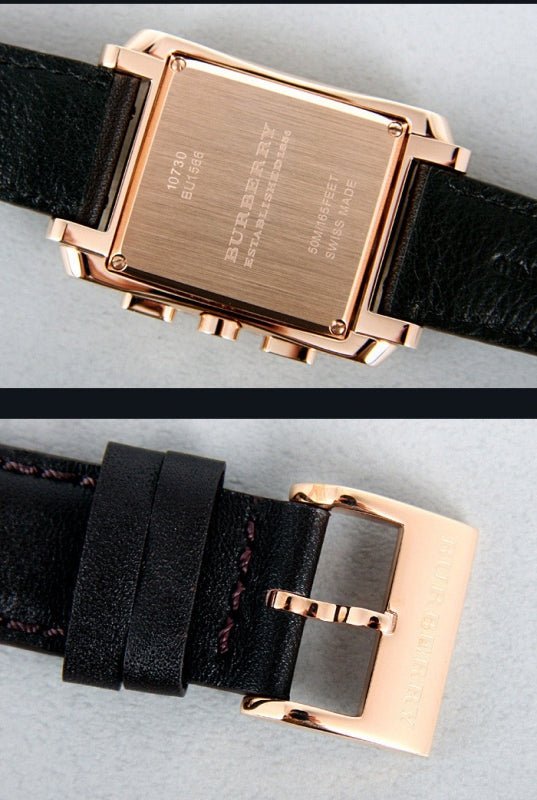 Burberry Heritage Chronograph Square Grey Dial Brown Leather Strap Watch for Men - BU1566 Buy Now By Burberry