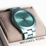 Michael Kors Slim Runway Blue Dial Blue Steel Strap Watch For Women - MK4525 Buy Now By Michael Kors