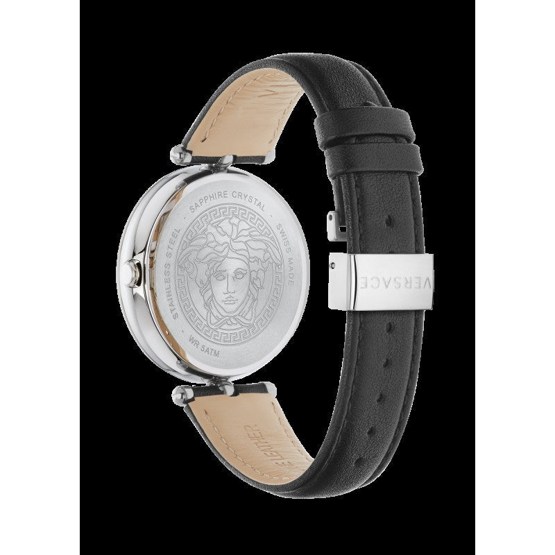 Versace Palazzo Empire Black Dial Black Leather Strap Watch for Women - VCO060017 Buy Now By Versace