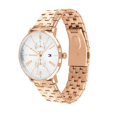 Tommy Hilfiger Jenna Quartz White Dial Rose Gold Steel Strap Watch for Women - 1782070 Buy Now By Tommy Hilfiger