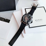 Gucci Dive Feline Black Dial Black Rubber Strap Watch For Men - YA136320 Buy Now By Gucci