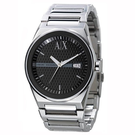 Armani Exchange Hampton Chronograph Black Dial Silver Steel Strap Watch For Men - AX2103 Buy Now By Armani Exchange