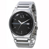 Armani Exchange Hampton Chronograph Black Dial Silver Steel Strap Watch For Men - AX2103 Buy Now By Armani Exchange