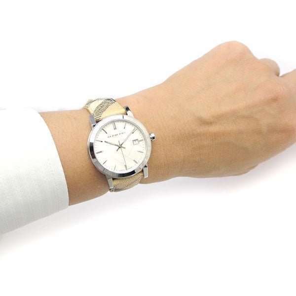 Burberry The City Silver Dial Brown Leather Strap Watch for Women - BU9025 Buy Now By Burberry