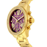 Michael Kors Wren Purple Dial Gold Steel Strap Watch for Women - MK6290 Buy Now By Michael Kors