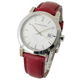 Burberry The City Silver Dial Red Leather Strap Watch for Women - BU9129 Buy Now By Burberry