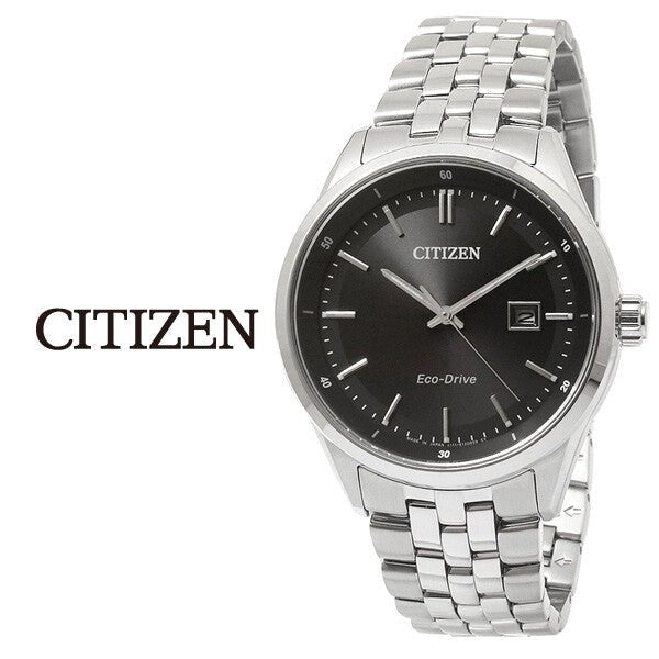 Citizen Eco Drive Black Dial Silver Steel Strap Watch For Men - BM7250-56E Buy Now By Citizen