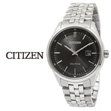 Citizen Eco Drive Black Dial Silver Steel Strap Watch For Men - BM7250-56E Buy Now By Citizen