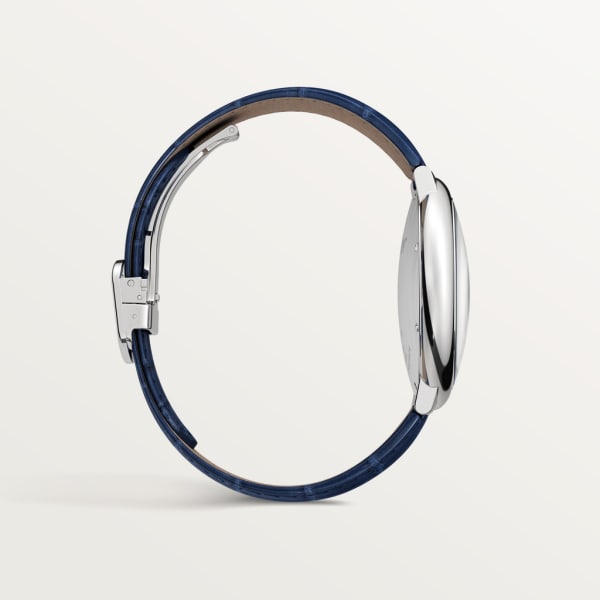 Cartier Ballon Bleu De Cartier Blue Dial Blue Leather Strap Watch for Men - WSBB0027 Buy Now By Cartier