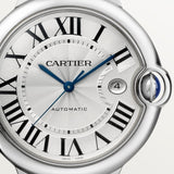 Cartier Ballon Bleu de Cartier Silver Dial Black Leather Strap Watch for Men - WSBB0026 Buy Now By Cartier