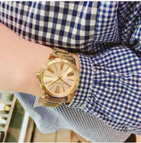 Michael Kors Hartman Quartz Gold Dial Gold Steel Strap Watch For Women - MK3490 Buy Now By Michael Kors