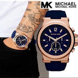 Michael Kors Dylan Blue Dial Blue Rubber Strap Watch for Men - MK8295 Buy Now By Michael Kors