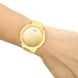 Guess Crush Gold Dial Gold Steel Strap Watch For Women - GW0020L2 Buy Now By Guess