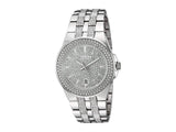 Bulova Crystal Pave Silver Dial Silver Steel Strap Watch for Men - 96B235 Buy Now By Bulova