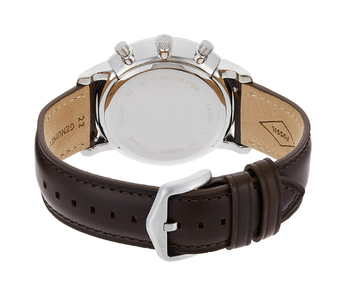 Fossil Neutra Chronograph White Dial Brown Leather Strap Watch for Men - FS5380 Buy Now By Fossil