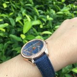 Guess Little Flirt Quartz Blue Dial Blue Leather Strap Watch For Women - W0456L6 Buy Now By Guess