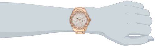 Bulova Crystal Silver Dial Rose Gold Steel Strap Watch for Women - 97N101 Buy Now By Bulova