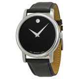 Movado Museum Classic Black Dial Black Leather Strap Watch for Men - 0607194 Buy Now By Movado
