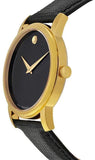 Movado Museum Black Dial Black Leather Strap Watch For Men - 2100005 Buy Now By Movado