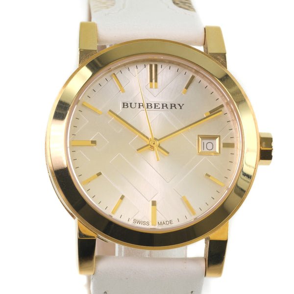 Burberry The City White Dial White Leather Strap Watch for Women - BU9110 Buy Now By Burberry