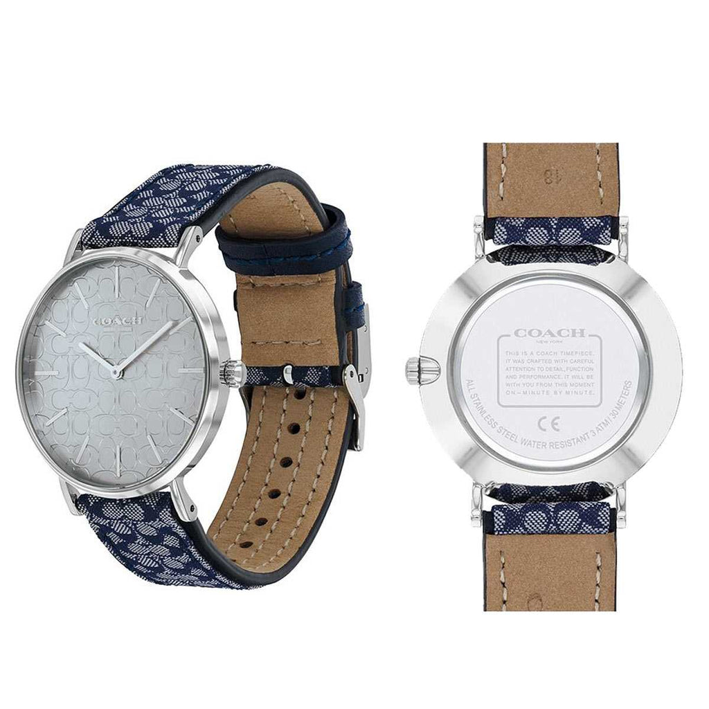 Coach Perry White Dial Blue Leather Strap Watch for Women - 14503156 Buy Now By Coach