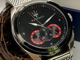 Maserati Traguardo Black Dial Silver Mesh Bracelet Watch For Men - R8873612005 Buy Now By Maserati