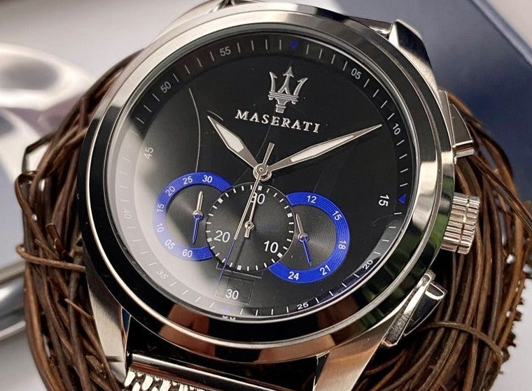 Maserati Traguardo Chronograph Black Dial Mesh Bracelet Watch For Men - R8873612006 Buy Now By Maserati