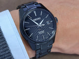 Seiko Presage Sharp Edged Series Black Dial Black Steel Strap Watch For Men - SPB229J1 Buy Now By Seiko