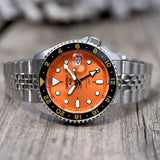 Seiko 5 Sports GMT Automatic Orange Dial Silver Steel Strap Watch For Men - SSK005K1 Buy Now By Seiko