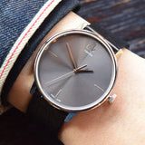 Calvin Klein Accent Black Dial Black Leather Strap Watch for Men - K2Y2X1C3 Buy Now By Calvin Klein