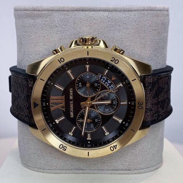 Michael Kors Brecken Chronograph Black Dial Brown Leather Strap Watch For Men - MK8849 Buy Now By Michael Kors