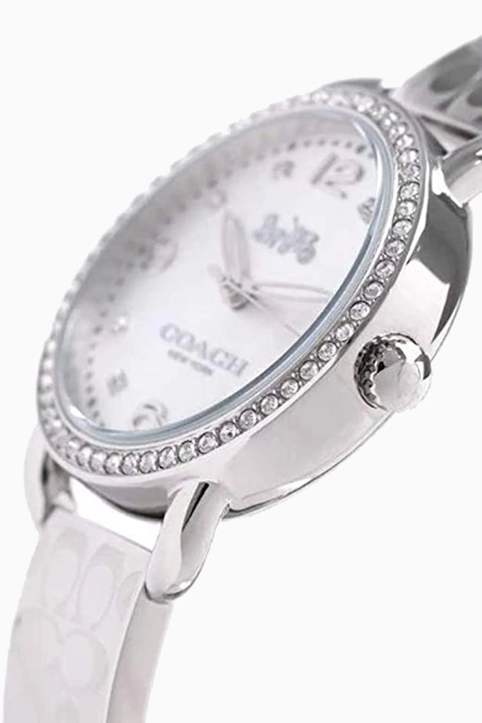 Coach Delancey White Dial Silver Steel Strap Watch for Women - 14502353 Buy Now By Coach