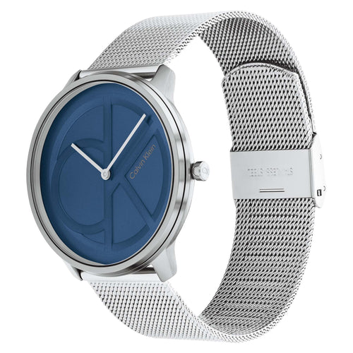 Calvin Klein Minimal Blue Dial Silver Mesh Bracelet Watch for Men - K3M2112N Buy Now By Calvin Klein