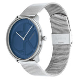 Calvin Klein Minimal Blue Dial Silver Mesh Bracelet Watch for Men - K3M2112N Buy Now By Calvin Klein