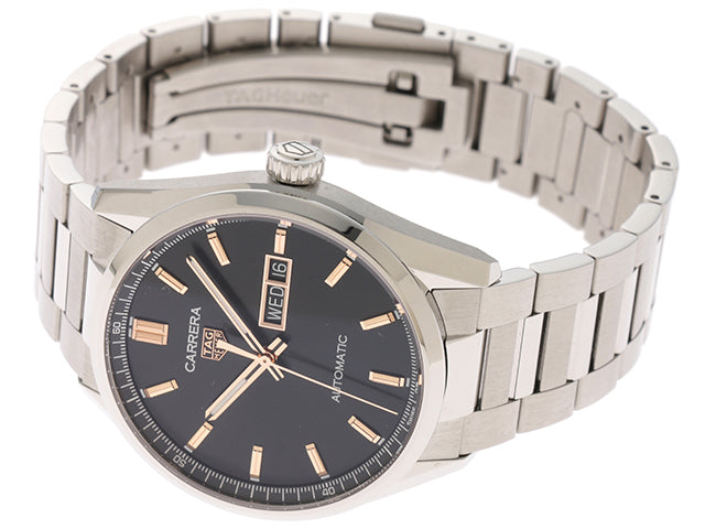 Tag Heuer Carrera Day Date Black Dial Silver Steel Strap Watch for Men - WBN2013.BA0640 Buy Now By Tag Heuer
