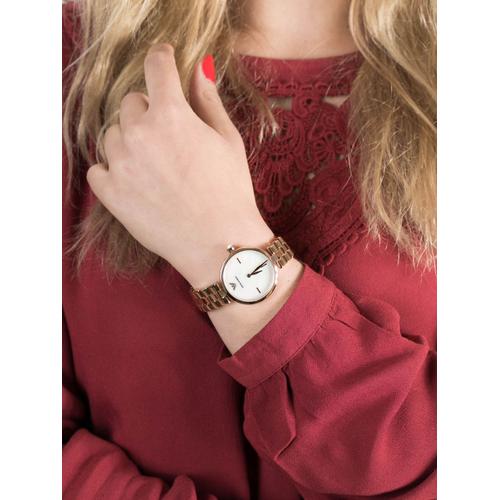 Emporio Armani Arianna Analog Mother of Pearl Dial Rose Gold Steel Strap Watch For Women - AR11196 Buy Now By Emporio Armani