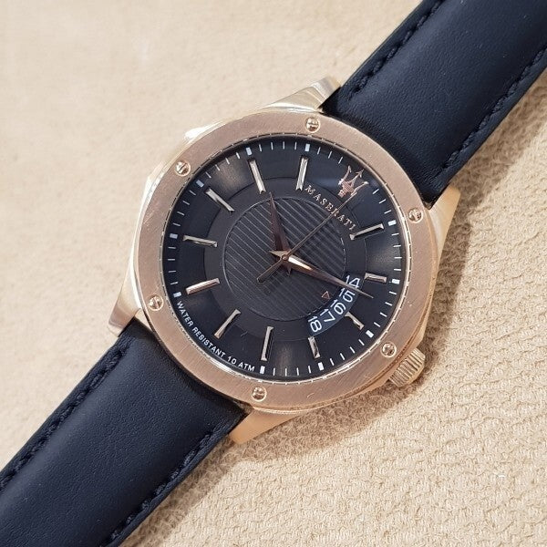 Maserati Circuito Black Dial Black Leather Strap Watch For Men - R8851127001 Buy Now By Maserati