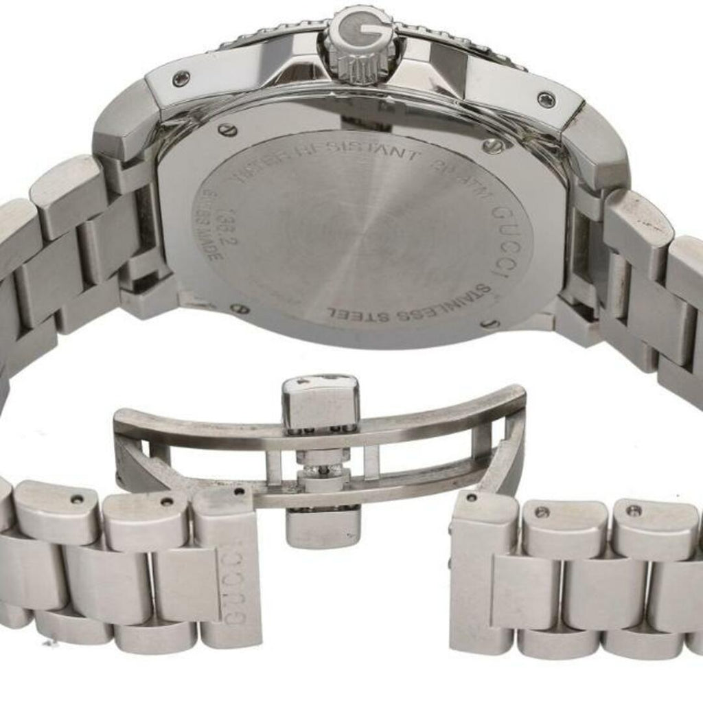 Gucci Dive Quartz Black Dial Silver Steel Strap Watch For Men - YA136212 Buy Now By Gucci