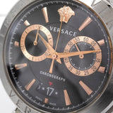 Versace Aion Chronograph Black Dial Silver Steel Strap Watch For Men - VE1D01019 Buy Now By Versace