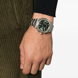 Salvatore Ferragamo 1927 Chrono Green Dial Silver Steel Strap Watch for Men - SFKZ00423 Buy Now By Salvatore Ferragamo