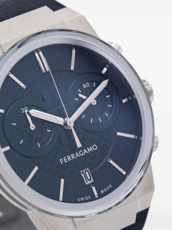 Salvatore Ferragamo Sapphire Chrono Blue Dial Blue Rubber Strap Watch for Men - SFME00923 Buy Now By Salvatore Ferragamo