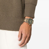 Salvatore Ferragamo Sapphire Chrono Green Dial Two Tone Steel Strap Watch for Men - SFME01223 Buy Now By Salvatore Ferragamo