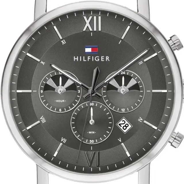 Tommy Hilfiger Evan Grey Dial Silver Mesh Bracelet Watch for Men - 1710396 Buy Now By Tommy Hilfiger