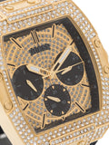 Guess Phoenix Multifunction Crystals Gold Dial Black Silicone Strap Watch For Men - GW0048G2 Buy Now By Guess